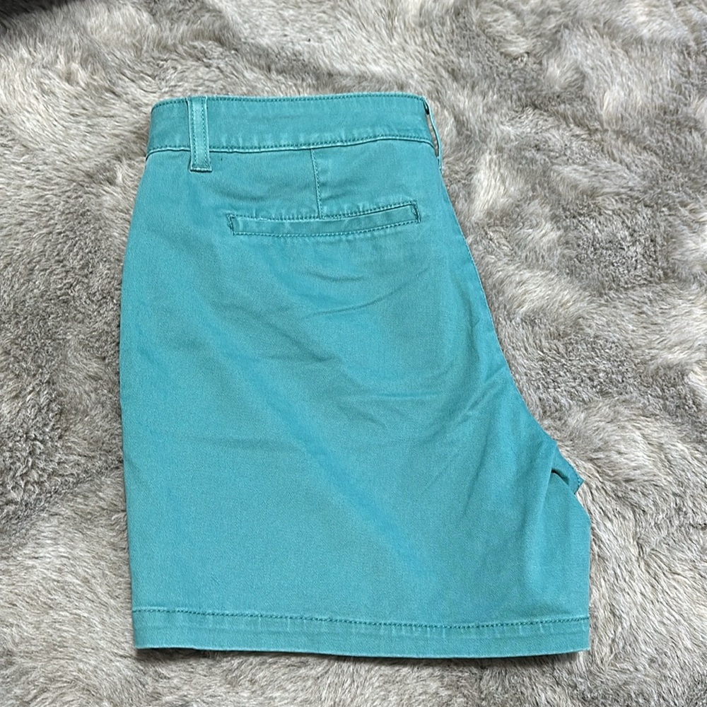 Size 8 Mid Rise short Color Turquoise - Picture 2 of 5